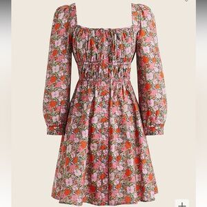 J. Crew Floral Pink and Red Dress